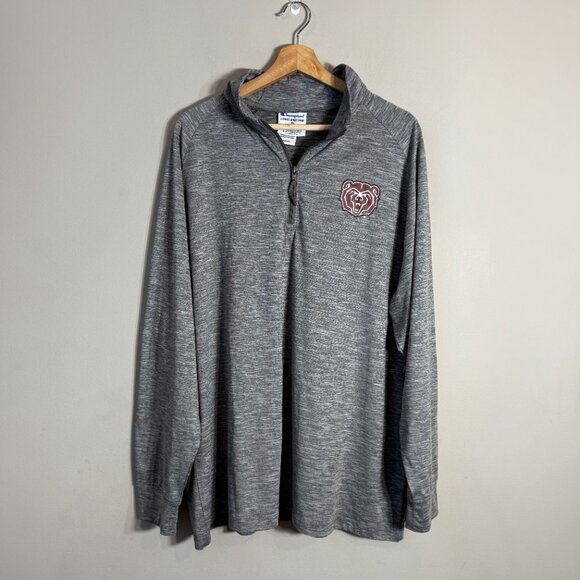 Champion Missouri State Bears 1/4 Zip Pullover Mens XL Gray Active Athletic NWOT - Picture 2 of 14